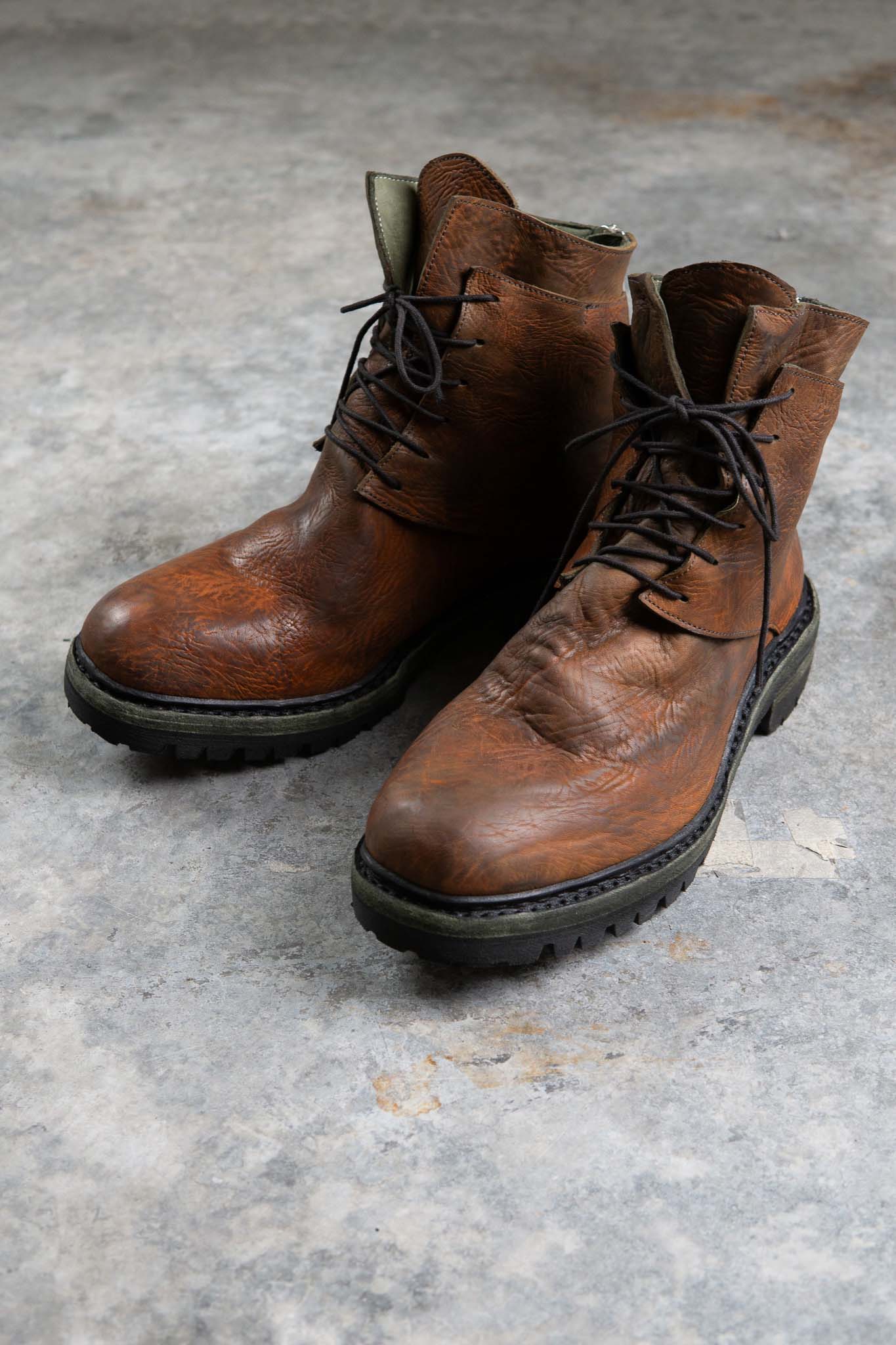 HORSE BUTT RG LEATHER BOOTS MT-1 NORWEGIAN GOODYEAR WELT VIBRAM SOLES PIECE DYED