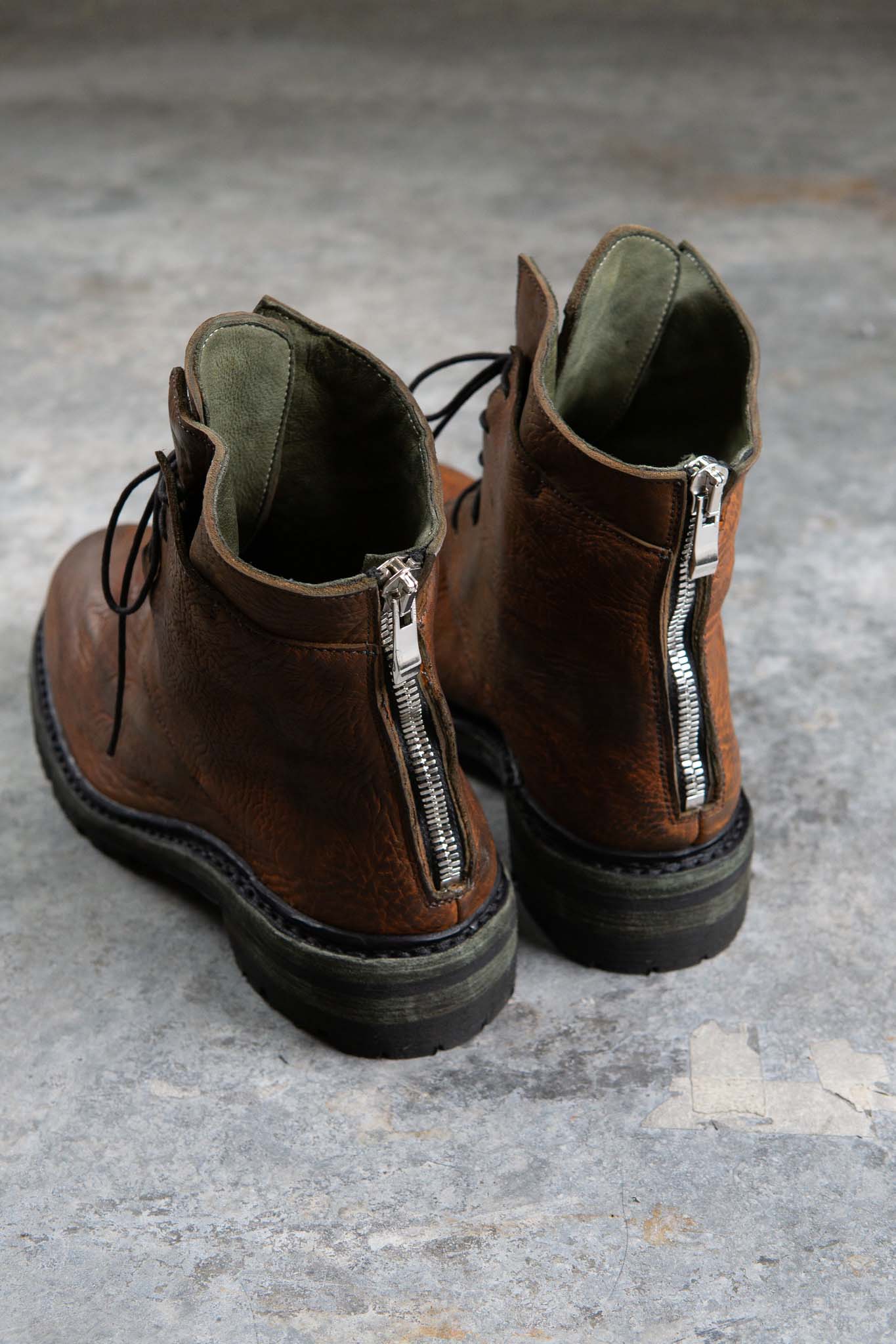 HORSE BUTT RG LEATHER BOOTS MT-1 NORWEGIAN GOODYEAR WELT VIBRAM SOLES PIECE DYED
