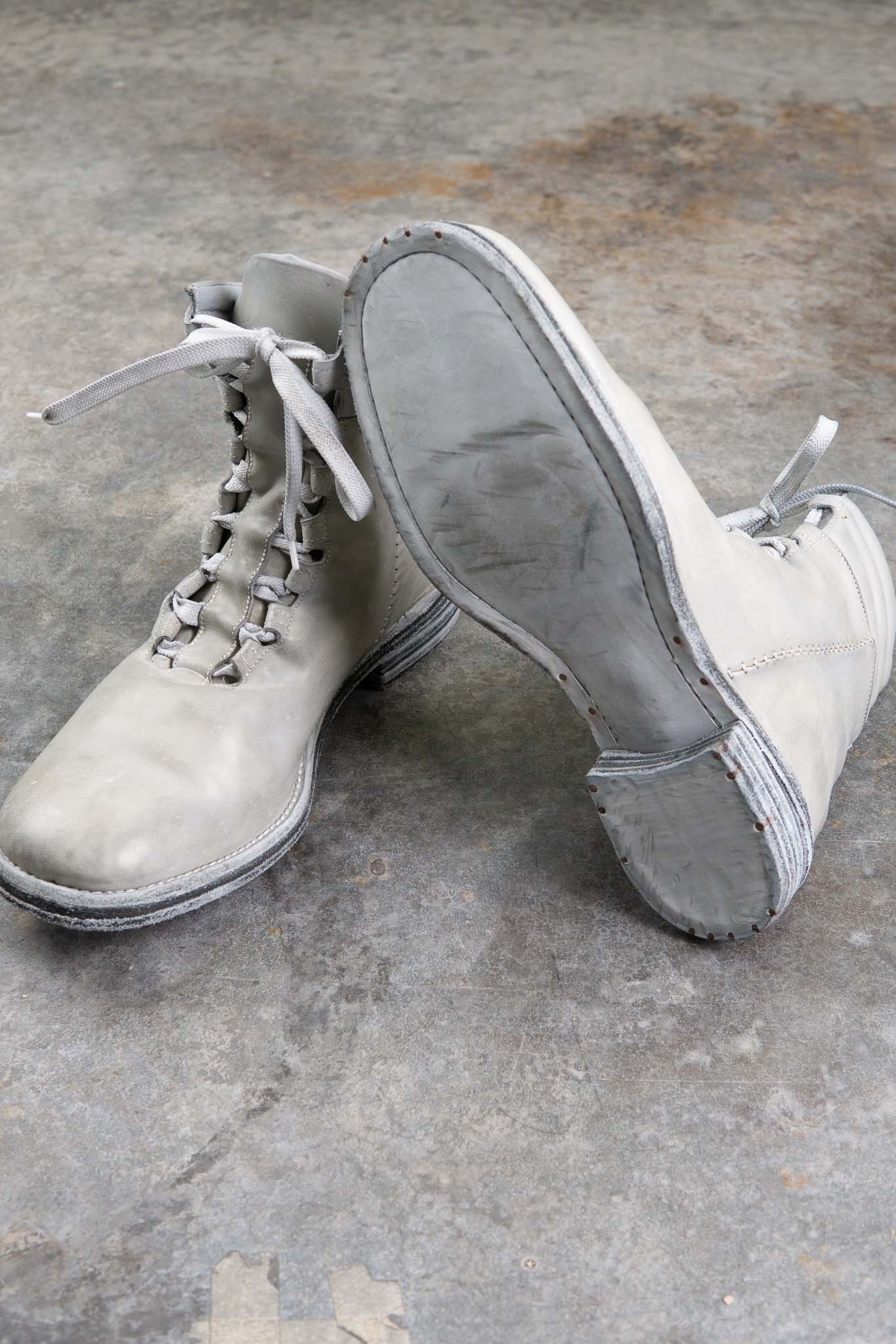 HORSE WHITE LEATHER BOOTS CL-2 #2 LEATHER SOLES PIECE DYED