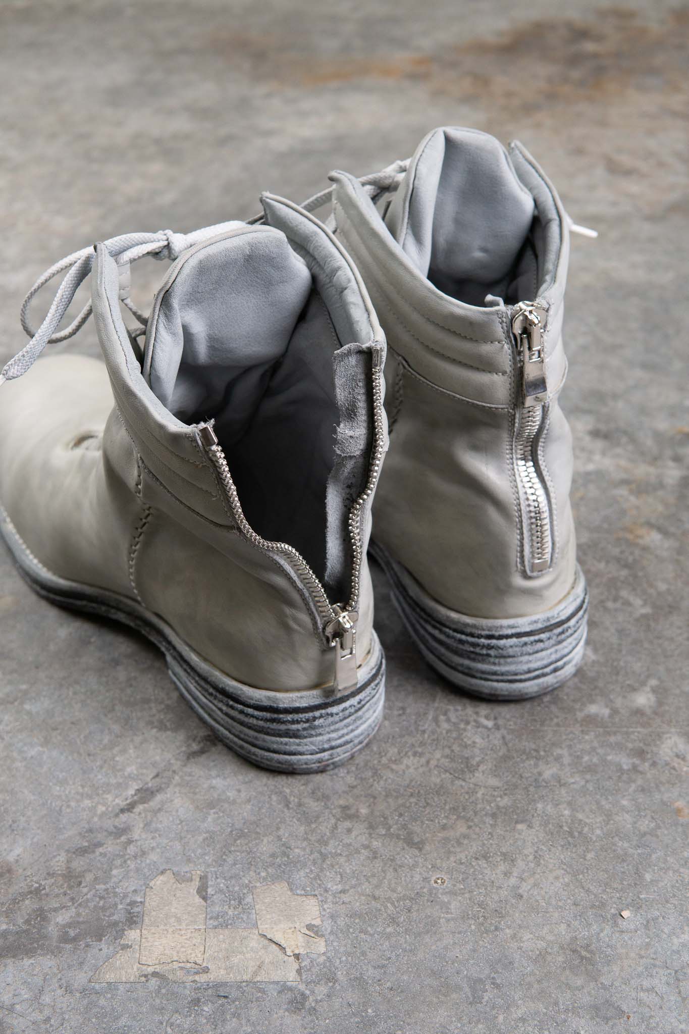 HORSE WHITE LEATHER BOOTS CL-2 #2 LEATHER SOLES PIECE DYED