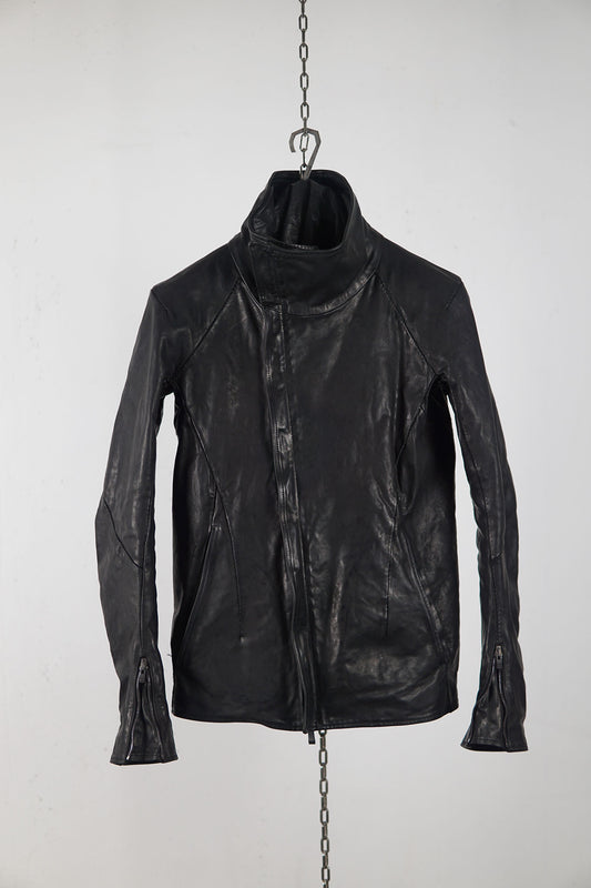 HORSE LEATHER HIGH COLLAR ZIP FRONT JACKET JB-5S　