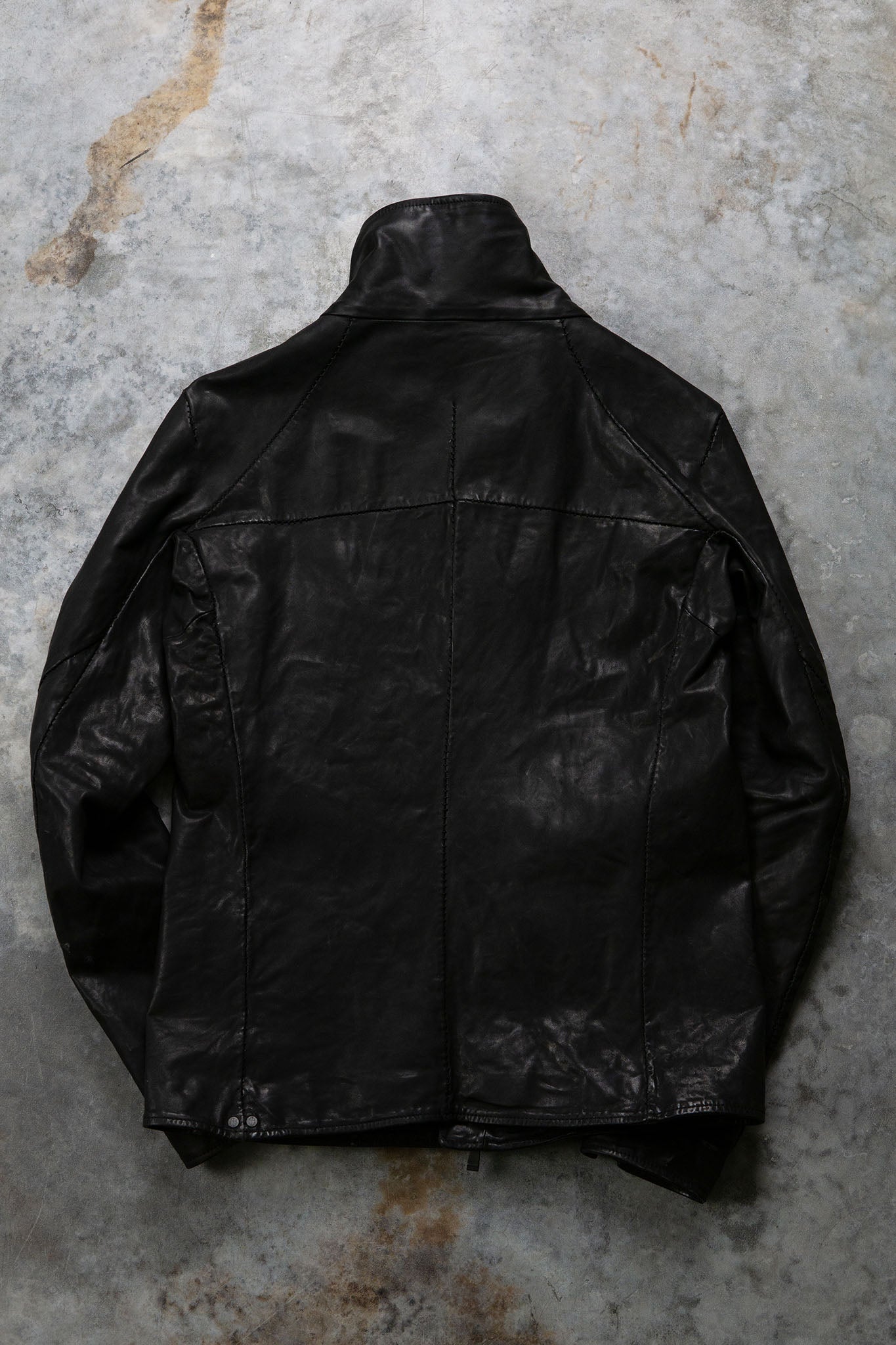 HORSE LEATHER HIGH COLLAR ZIP FRONT JACKET JB-5S　