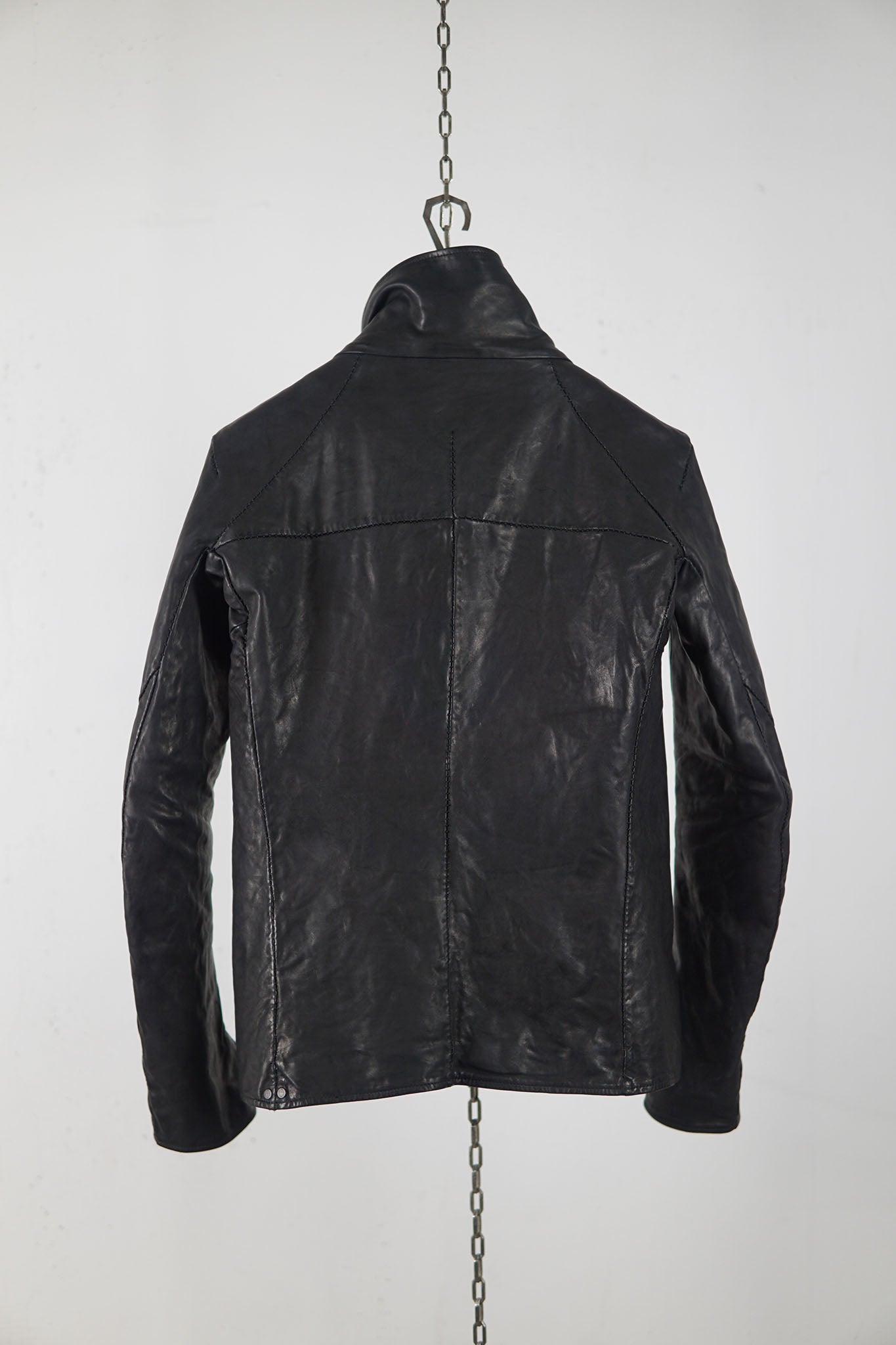 HORSE LEATHER HIGH COLLAR ZIP FRONT JACKET JB-5S　