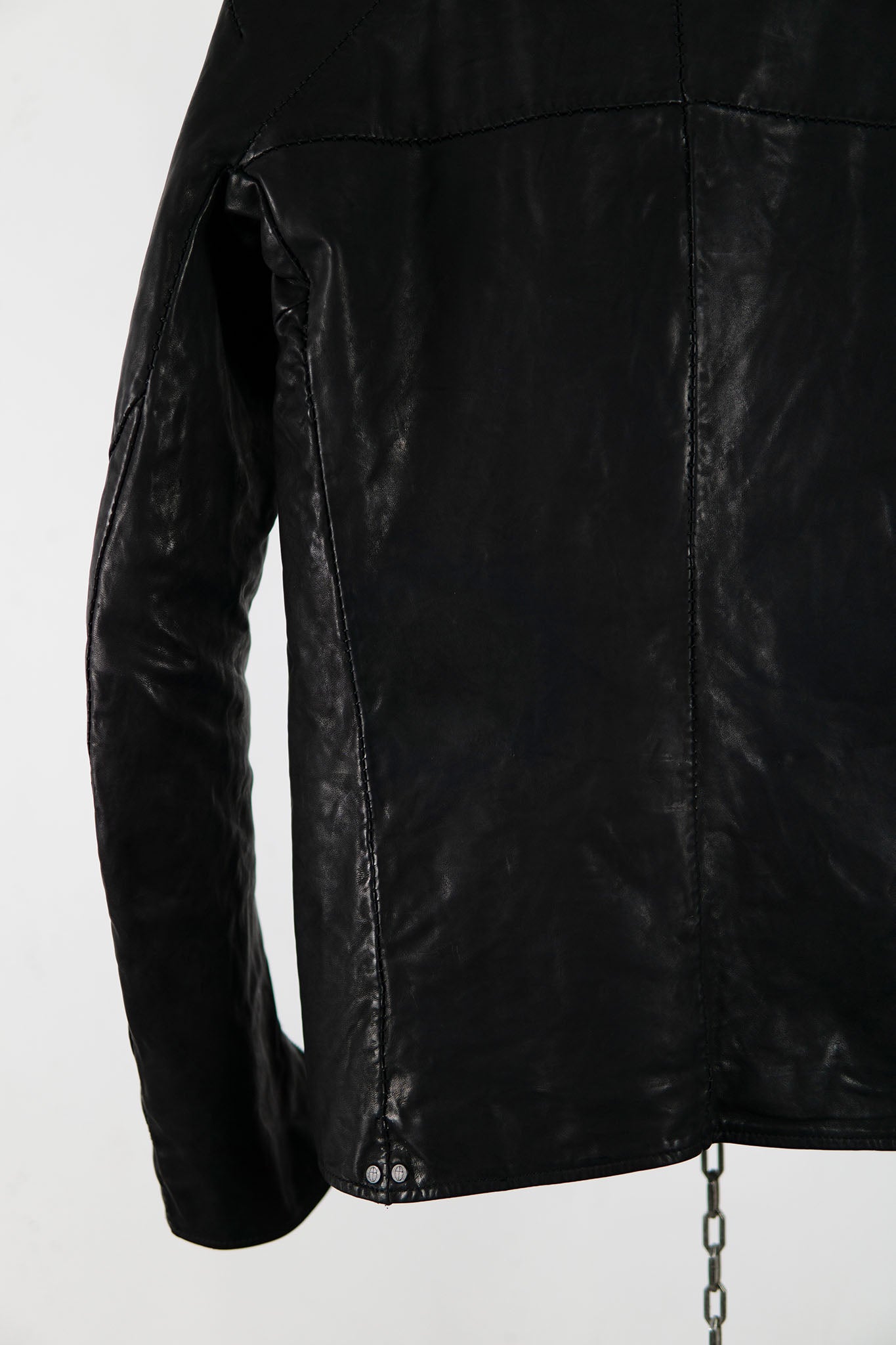 HORSE LEATHER HIGH COLLAR ZIP FRONT JACKET JB-5S　