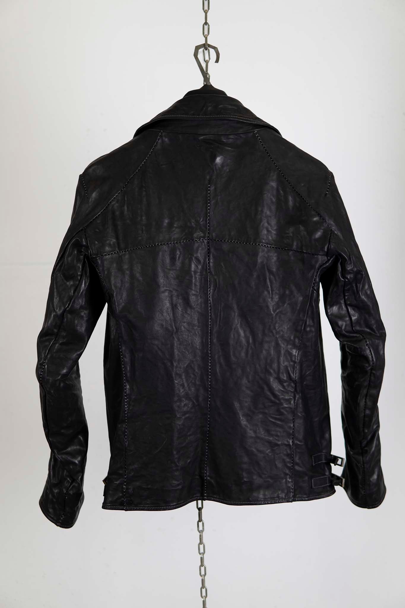 HORSE LEATHER DOUBLE BREAST BIKER JACKET MB-2S